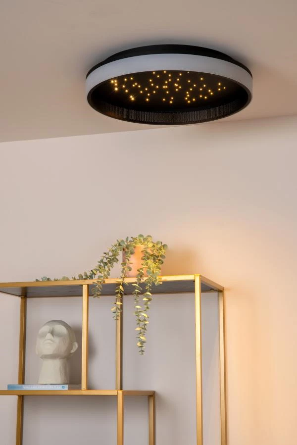 Lucide ESTREJA - Flush ceiling light - Ø 40 cm - LED Dim. - CCT - 2500K/3000K - Black - atmosphere 2